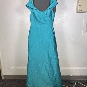 Rickie Freeman Elegant Teal Evening Gown Size  4